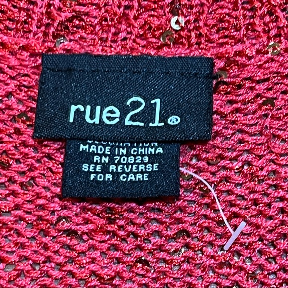 Rue 21 Sparkly Cropped Cardigan Size Xl - Picture 6 of 9